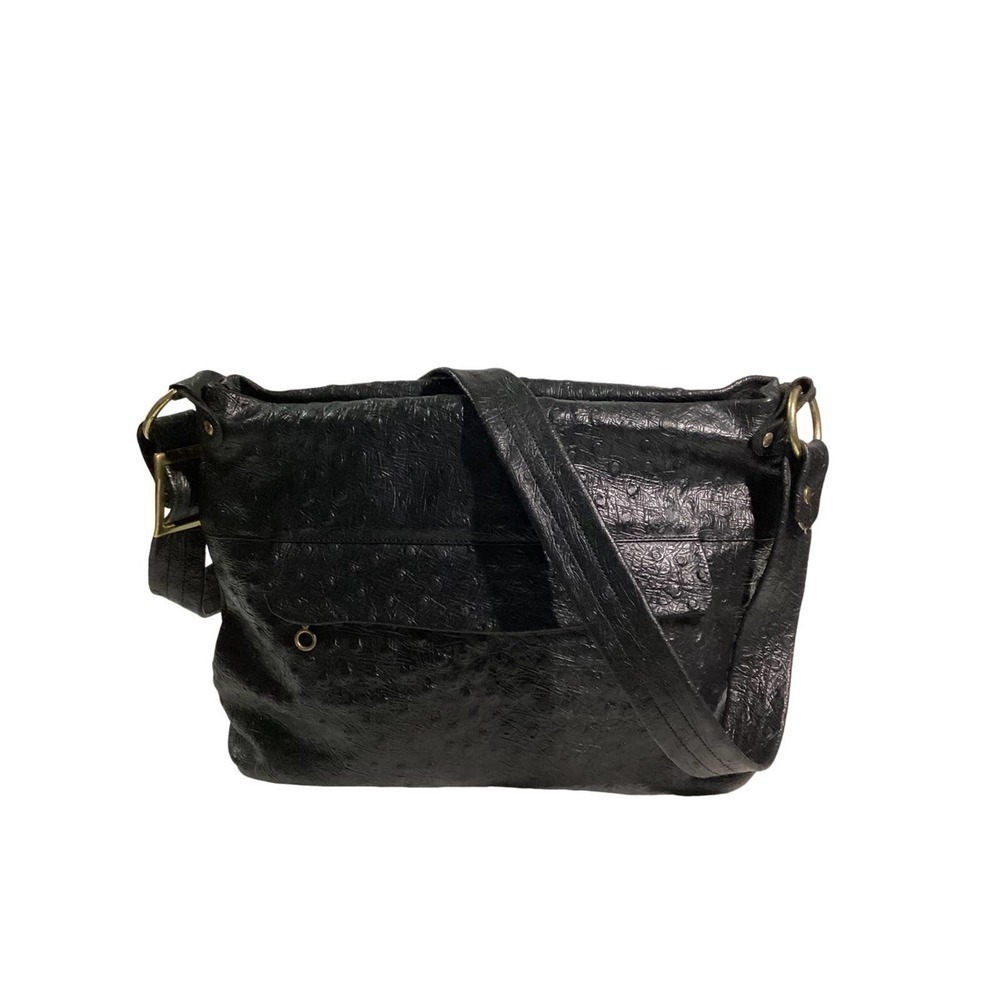 Justin ostrich print grain leather    H:9”xL:11.5”xD:3.5”  shoulder drop 17”